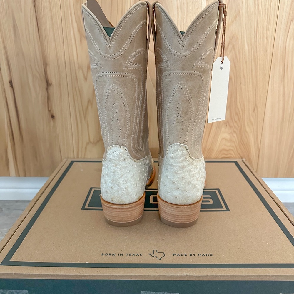 Brand New Tecovas Women's Tan and Cream Western Boots - Picture 6 of 10